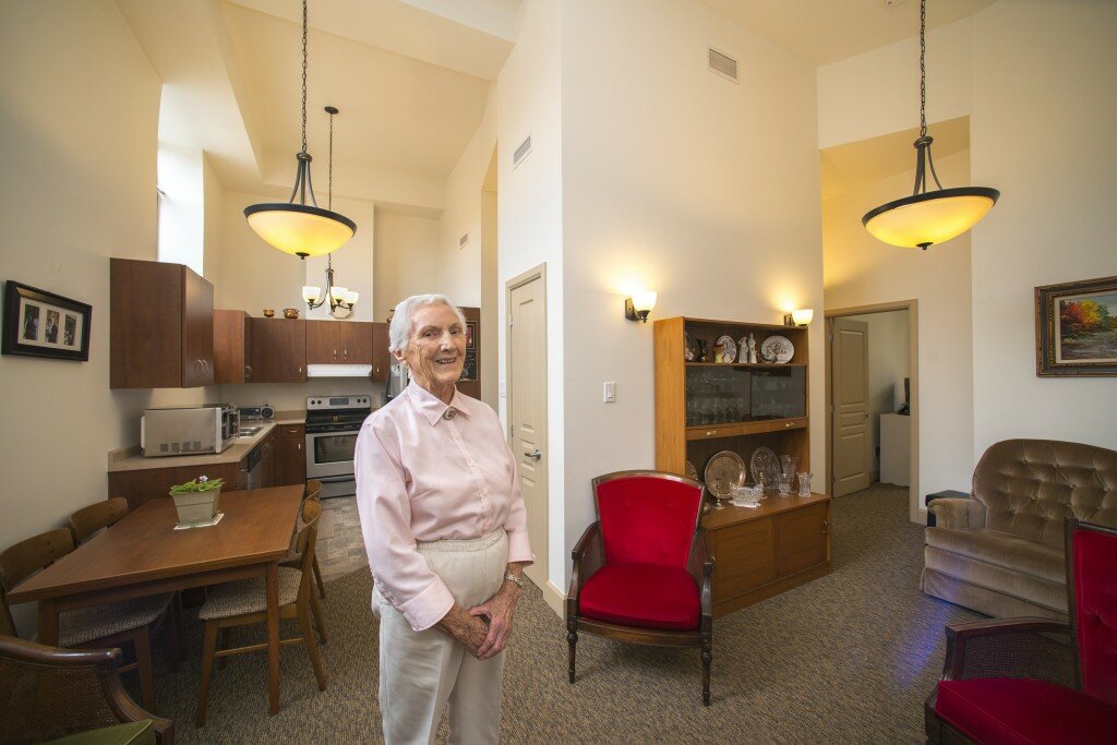 Margaret Vos is content with her converted main floor apartment.