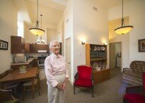 Margaret Vos is content with her converted main floor apartment.