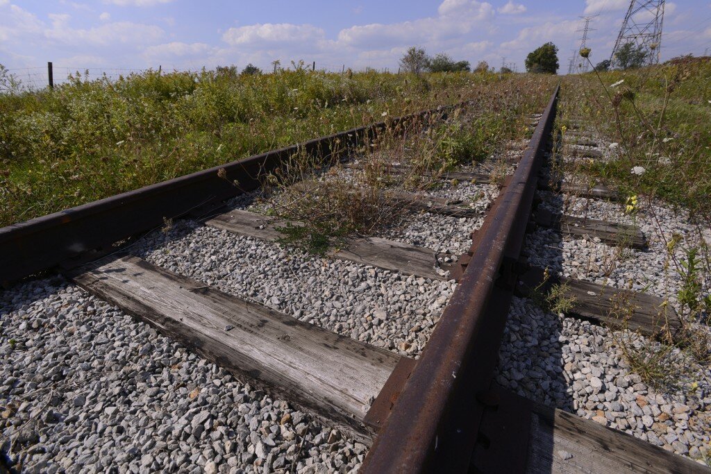 Abandoned train tracks off Derry Road in Milton. 