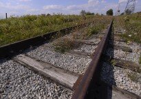 Abandoned train tracks off Derry Road in Milton.