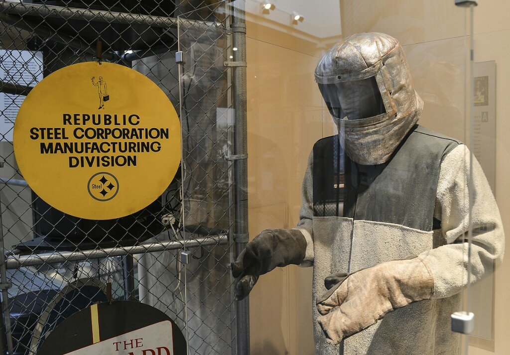 Early heat gear for a steel worker at the museum. John Rennison, Hamilton Spectator