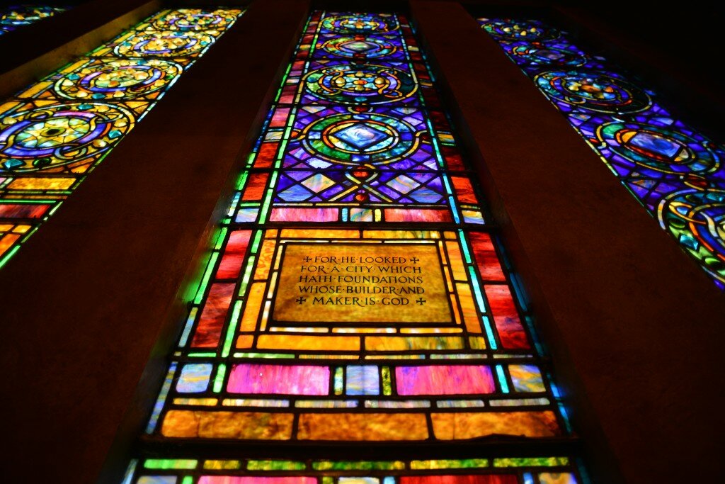 Tiffany glass.